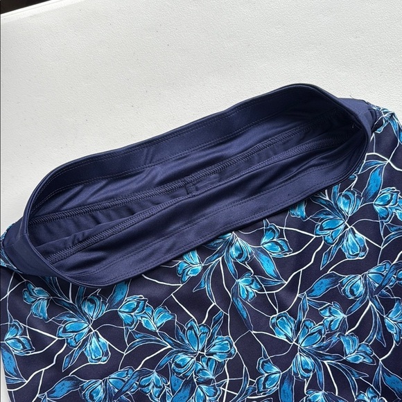 PGA Tour Floral Navy Athletic Skort Mini Skirt A-Line Golf Tennis Running - Picture 5 of 14